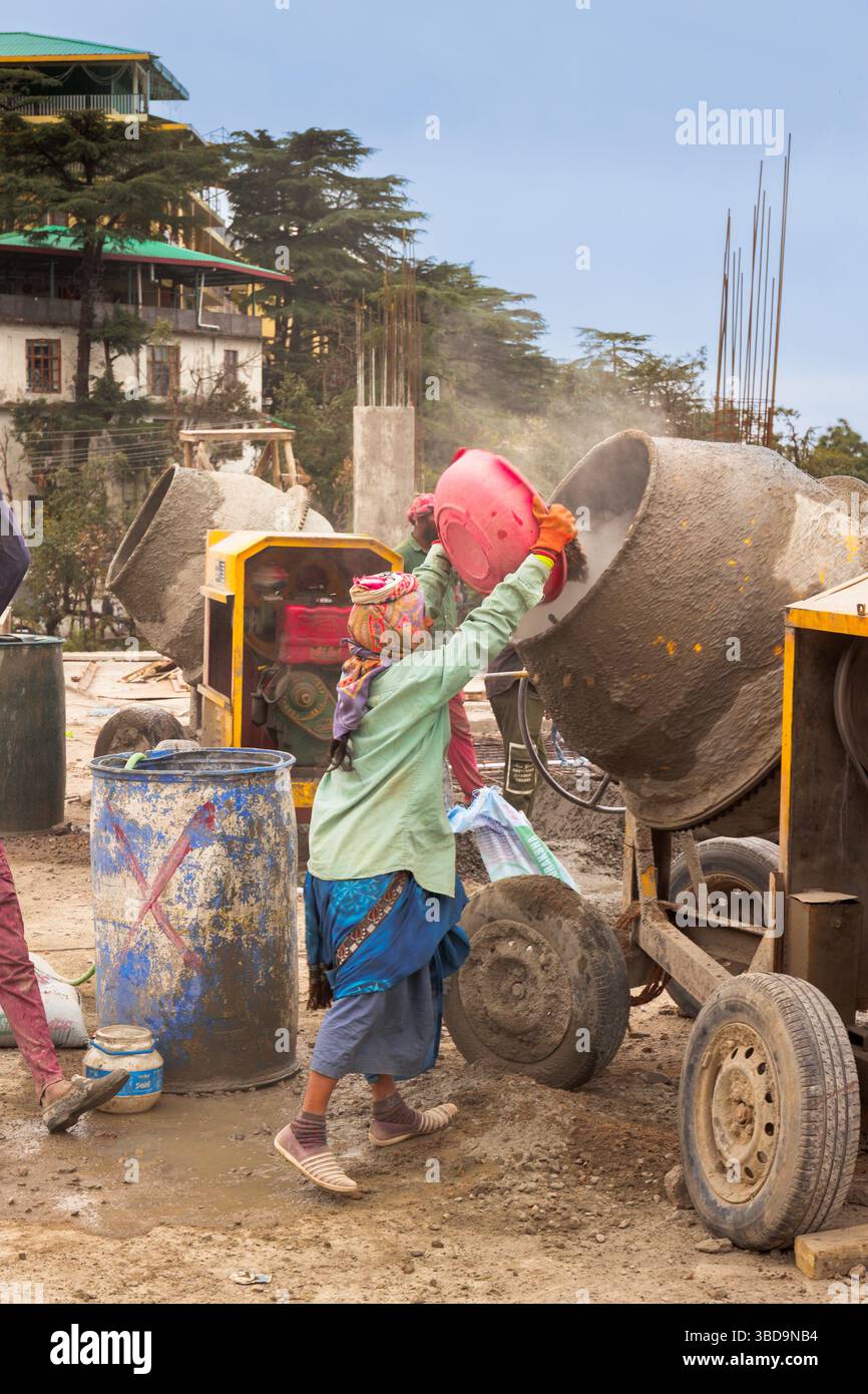 Handarbeit in Dharamshala Stockfoto