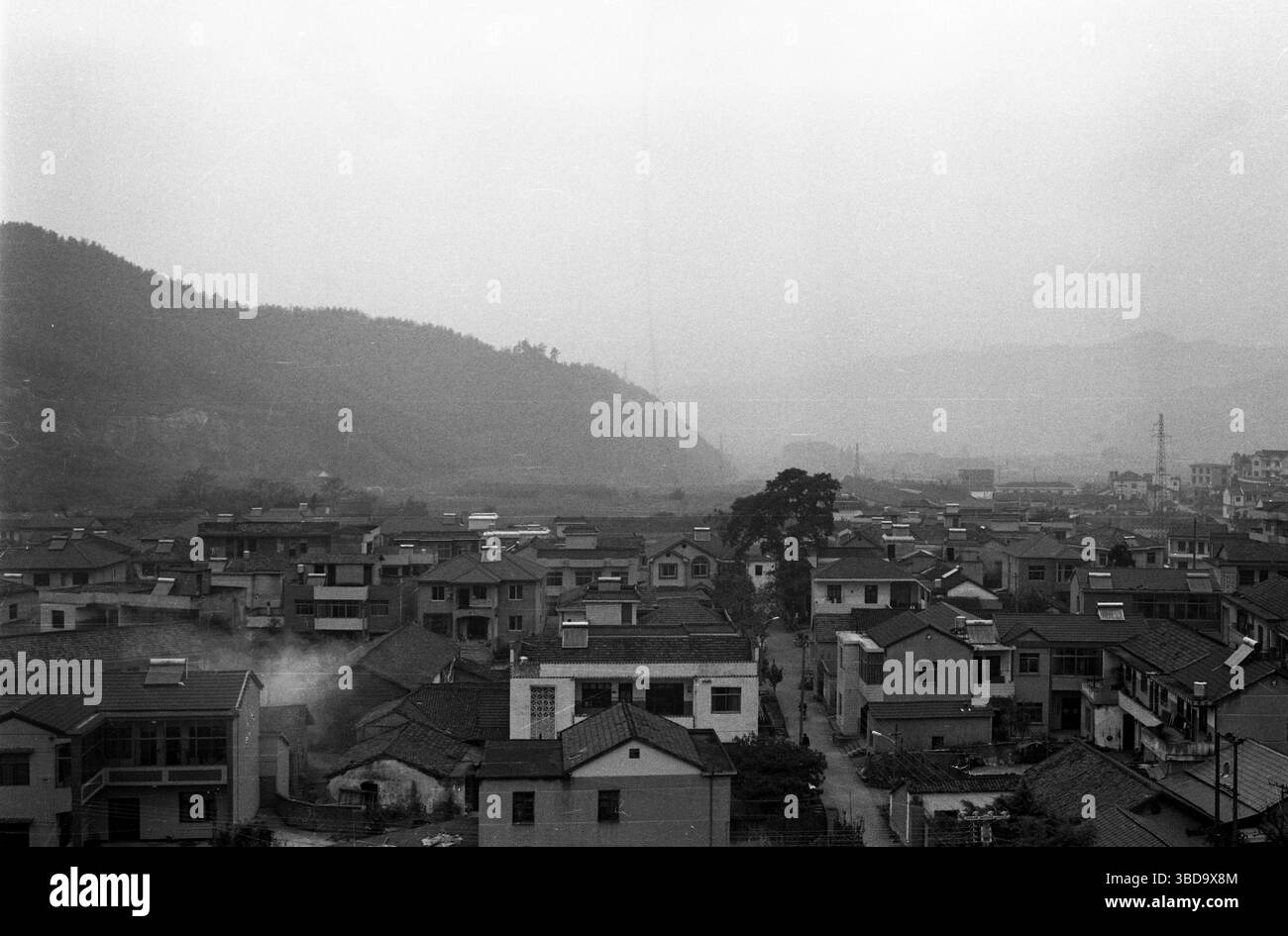 Ländliches Dorf der frühen 2010er Jahre in Anji, Huzhou, Provinz Zhejiang, China Stockfoto