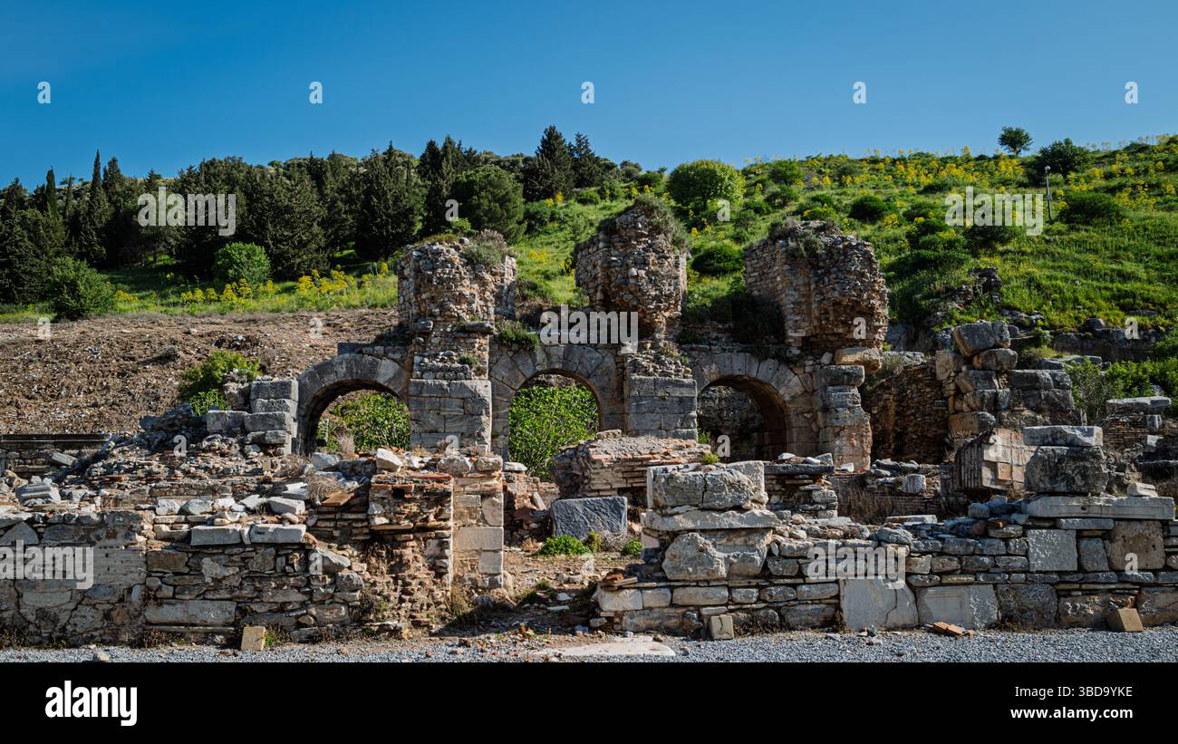 Alte Ruinen in der Nähe von Ephesus in der Türkei Stockfoto
