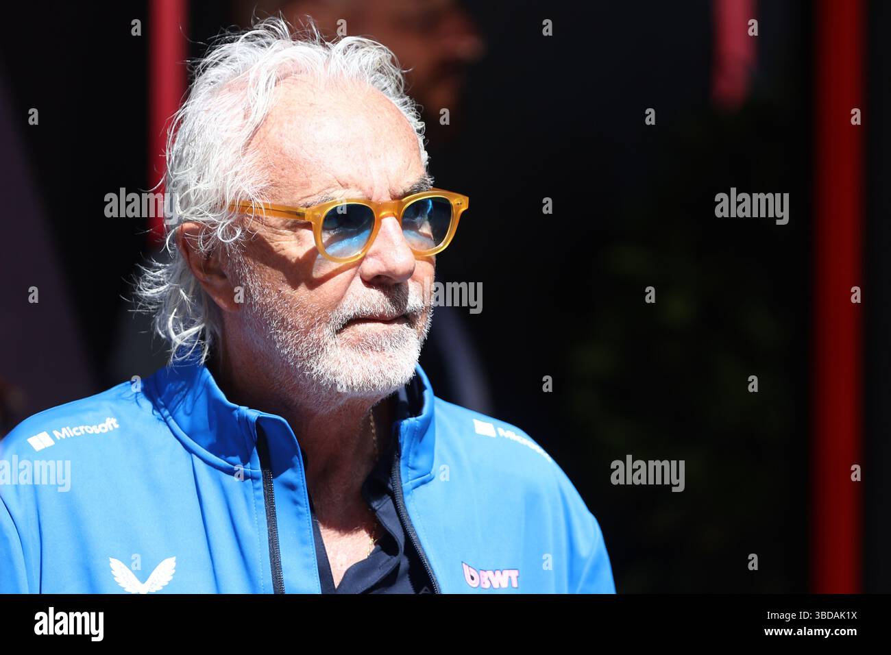 Monaco, Monaco. Mai 2025. Flavio Briatore von Apine blickt während des Trainings vor dem Formel 1 Grand Prix von Monaco am 23. Mai 2025 auf dem Circuit de Monaco in Monte-Carlo, Monaco. Quelle: Marco Canoniero/Alamy Live News Stockfoto