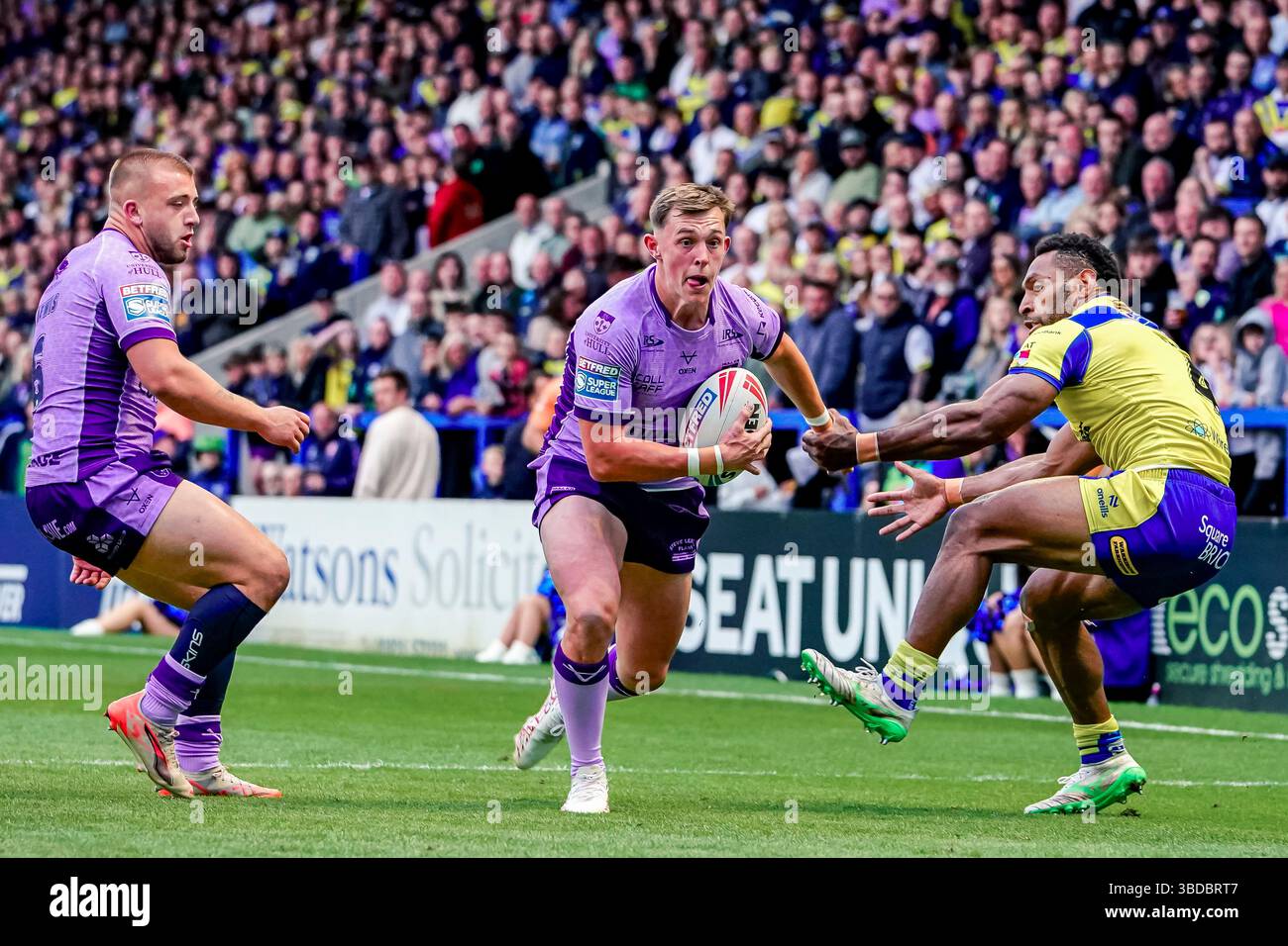 WARRINGTON, ENGLAND - 23. MAI: Jack Broadbent während des Spiels der Betfred Super League zwischen Warrington Wolves und Hull KR im Halliwell Jones Stadium am 23. Mai 2025 in Warrington England. (Foto: James Giblin) Stockfoto
