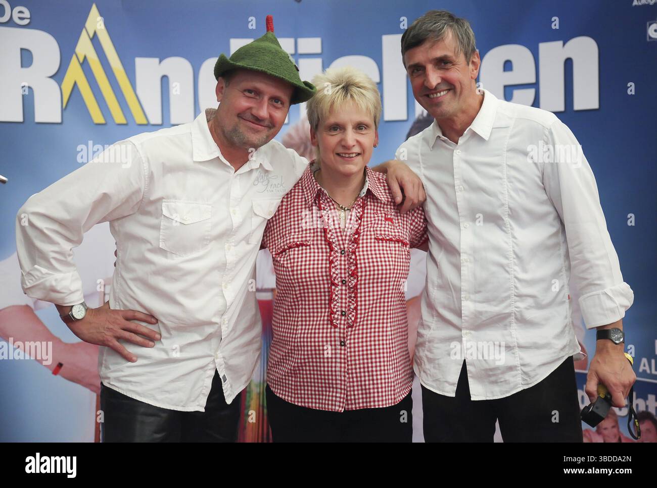 Volksmusikgruppe de Randfichten trat auf 28.9.15 Magdeburg auf, Volksmusikgruppe de Randfichten trat am 28. September 2015 Magdeburg auf Stockfoto