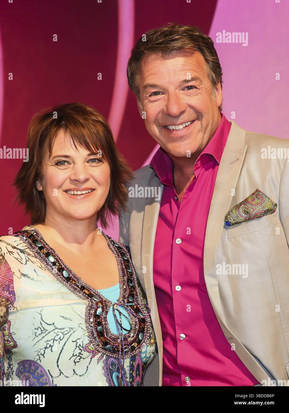 Nicki und Patrick Lindner bei der Aufnahme der Muttertagsshow am 8. Mai 2018 in Altenburg Stockfoto