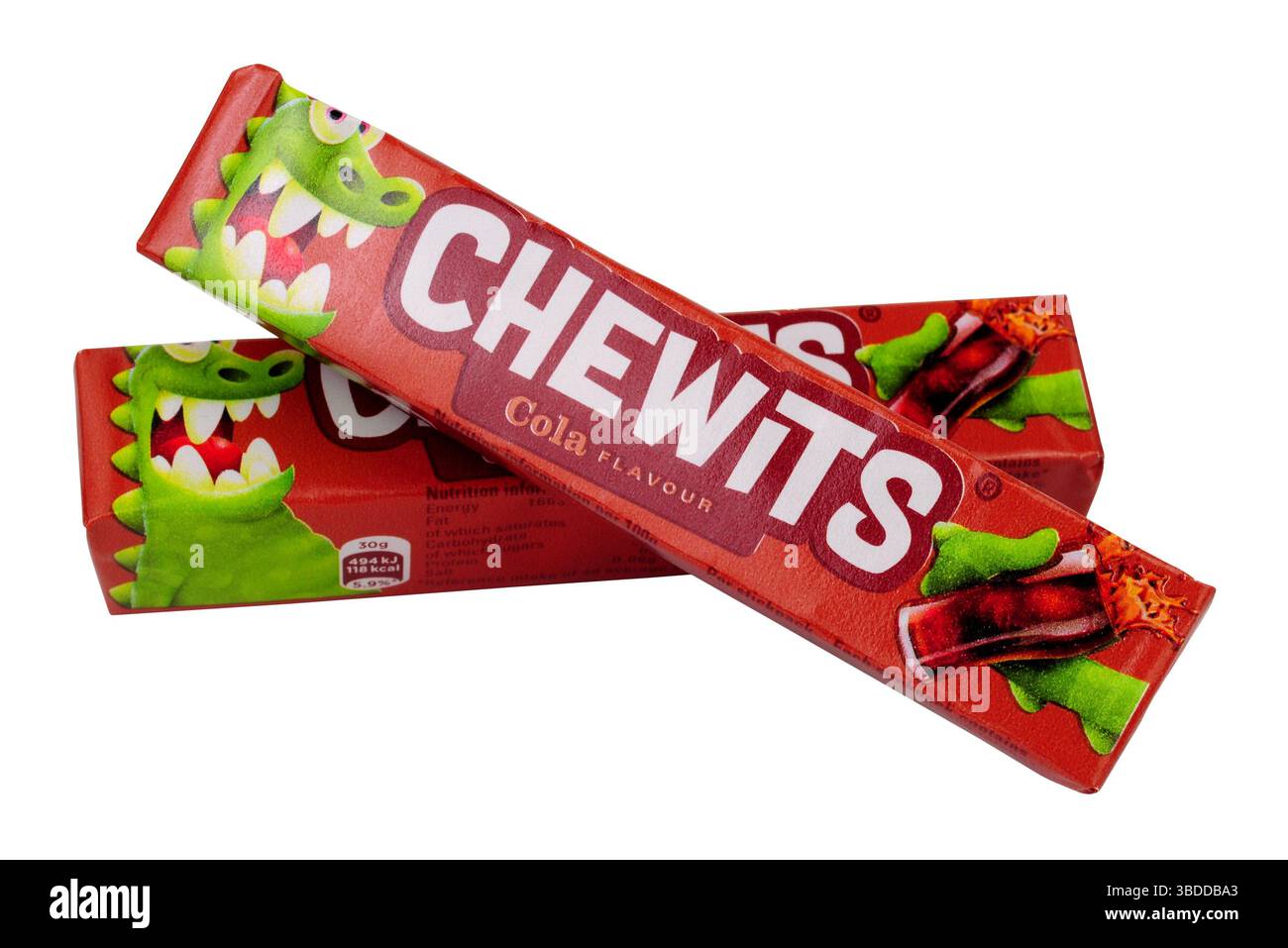 Chewits Cola-Geschmack süße Kaugummis, geeignet für Vegetarier, in einer 30-g-Packung Stockfoto
