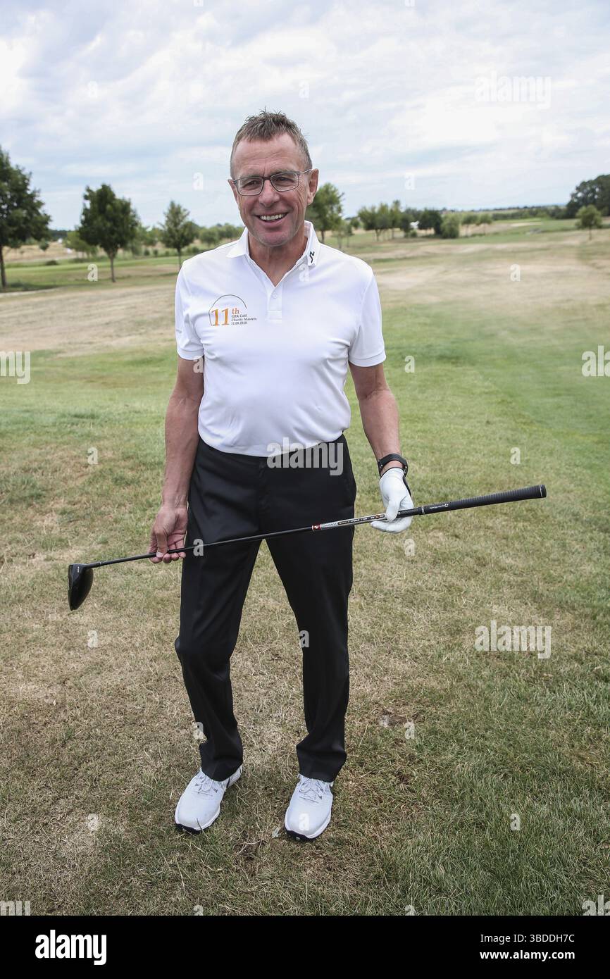 Cheftrainer Ralf Rangnick RB Leipzig beim 11. GRK Golf Charity Masters Leipzig 2018 Stockfoto