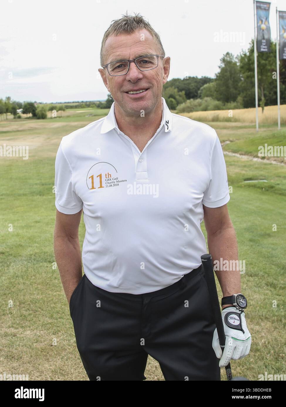Cheftrainer Ralf Rangnick RB Leipzig beim 11. GRK Golf Charity Masters Leipzig 2018 Stockfoto