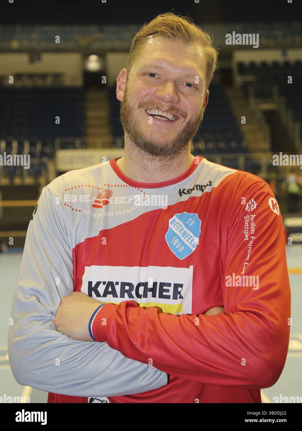 Deutscher Handballtorhüter Johannes Bitter TVB 1898 Stuttgart beim Spiel SC Magdeburg gegen TVB 1898 Stuttgart am 24.02.2019 in Magdeburg Stockfoto