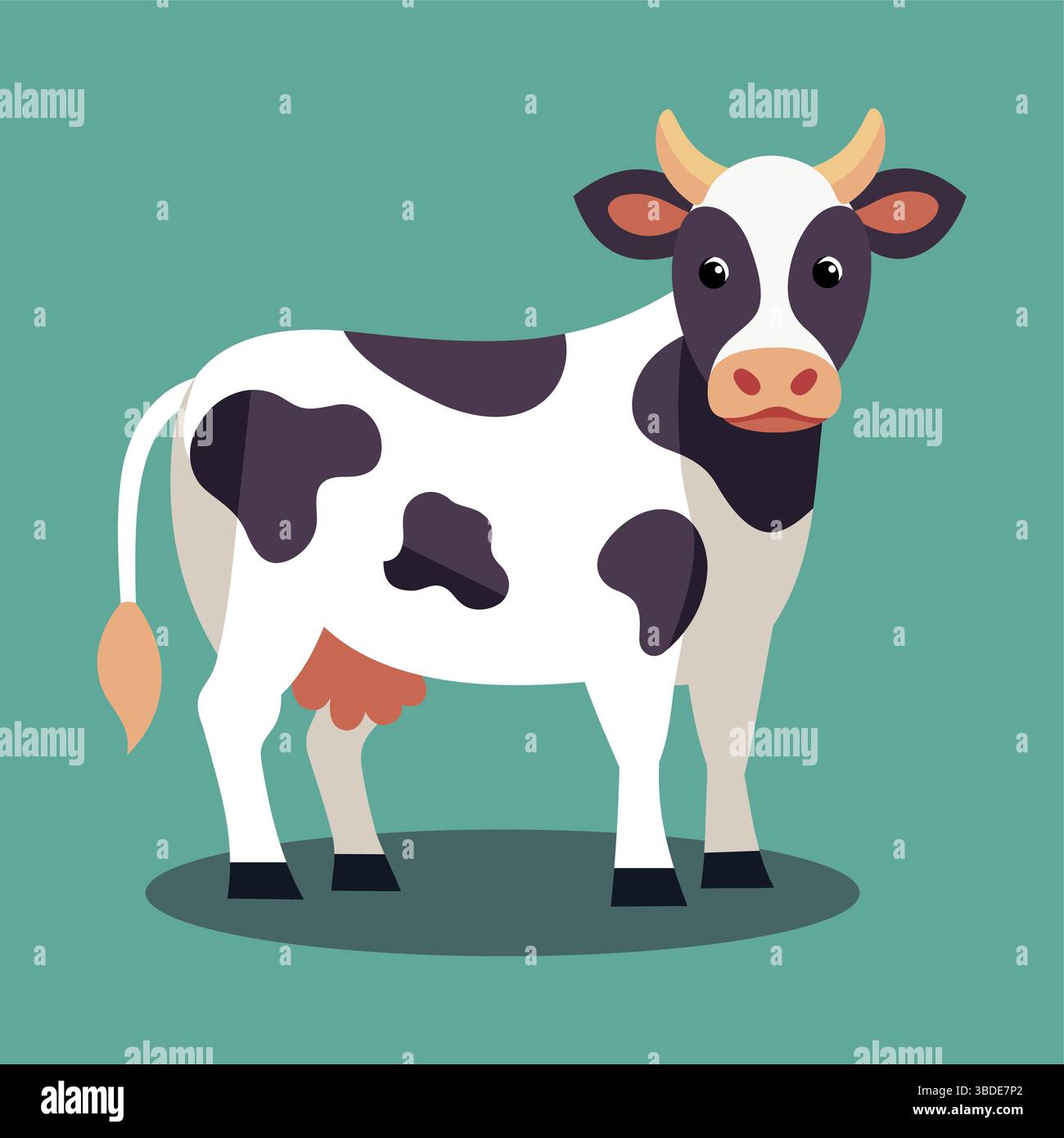 Cartoon Milchkuh Vektor Illustration Stock Vektor