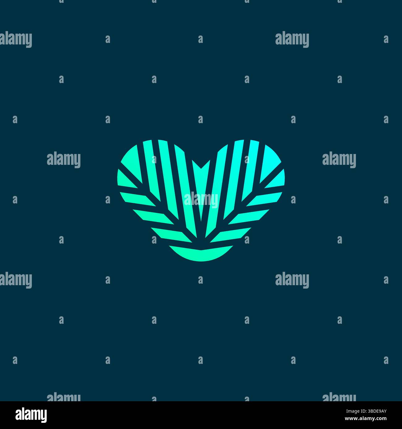 Logodesign Mit Bio-Logo. Vektor Mit Herzblatt-Logo Stock Vektor