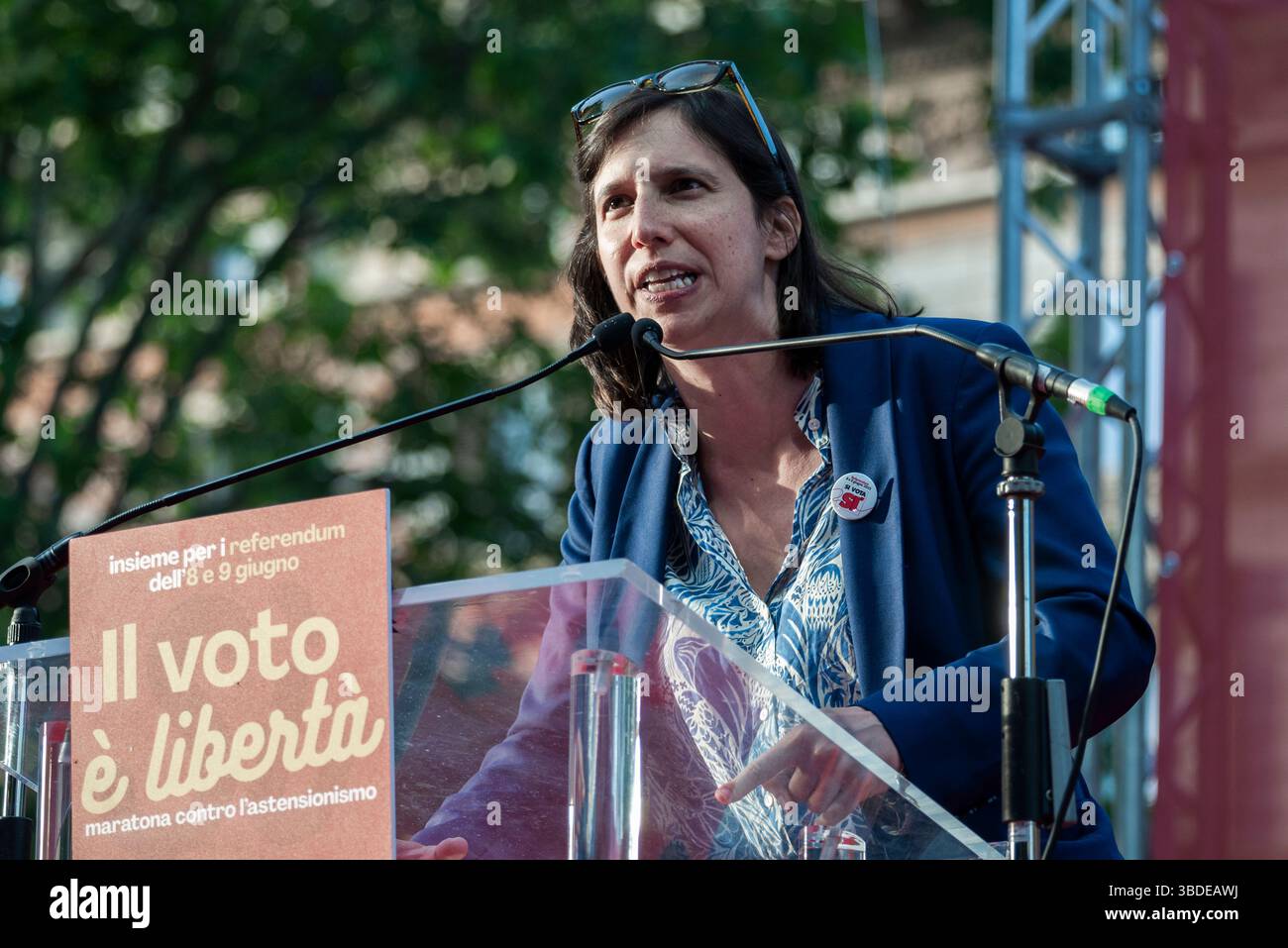 Rom, Italien. Mai 2025. Im Foto Elly Schlein. NUR REDAKTIONELLE VERWENDUNG! NICHT FÜR KOMMERZIELLE ZWECKE! Stockfoto