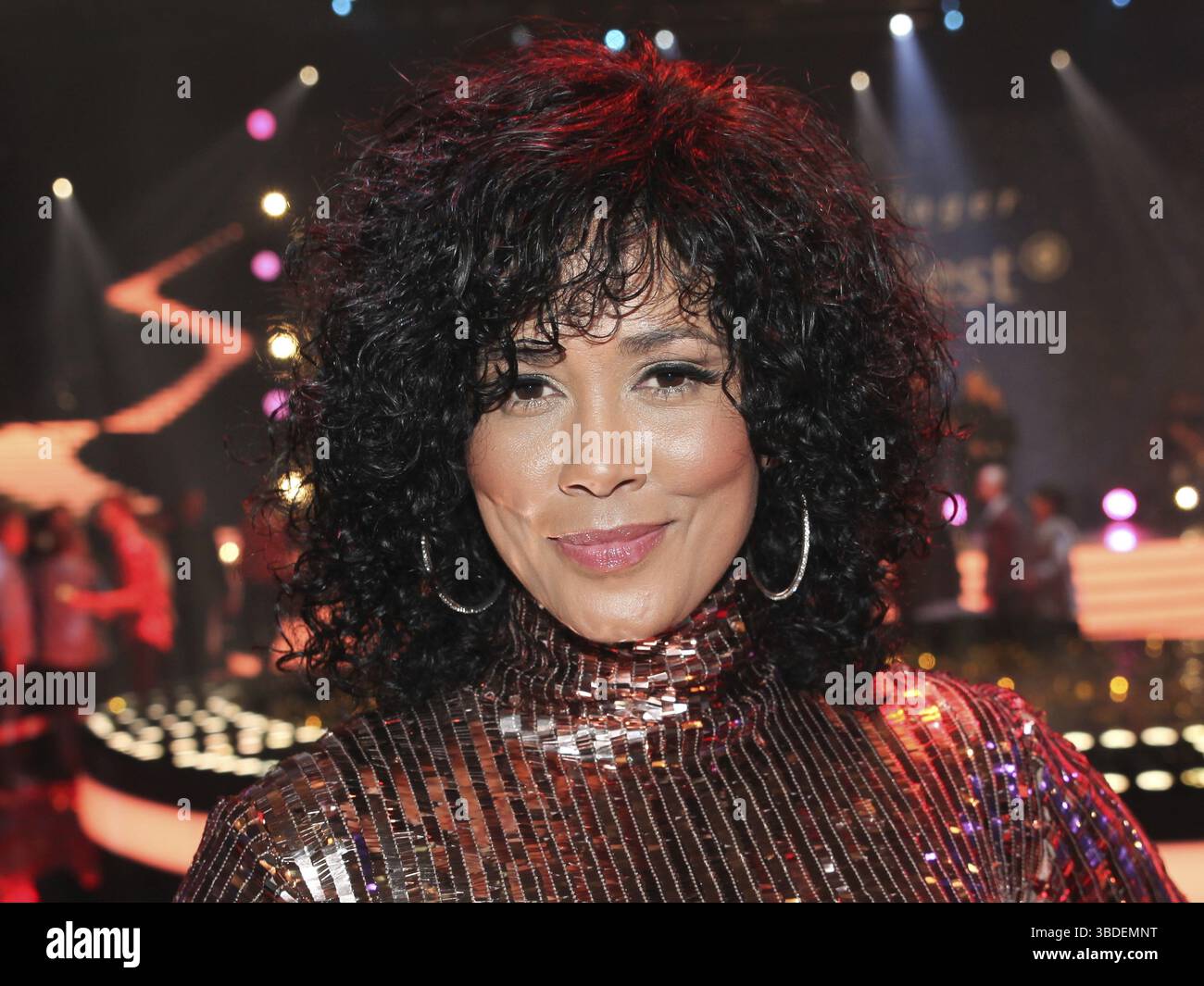 Sängerin Belinda Davids ARD-TV-Show Stockfoto