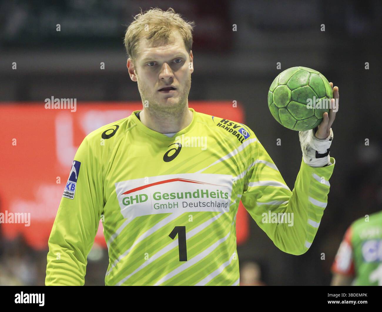 Deutscher Handballtorwart Johannes Jogi Bitter HSV Handball DKB Handball Bundesliga Saison 2015/16, deutscher Handballtorwart Johannes Jogi Bitter H Stockfoto