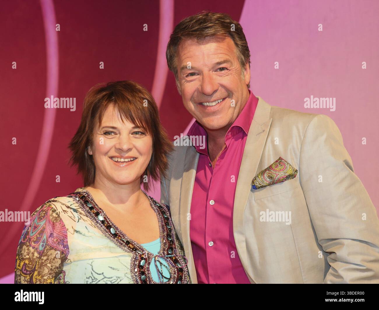 Nicki und Patrick Lindner bei der Aufnahme der Muttertagsshow am 8. Mai 2018 in Altenburg Stockfoto