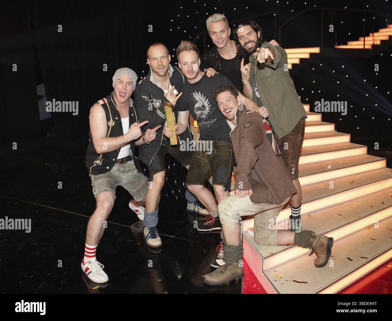 Neue Volksmusikband Voxxclub nach ARD-TV-Show Stockfoto