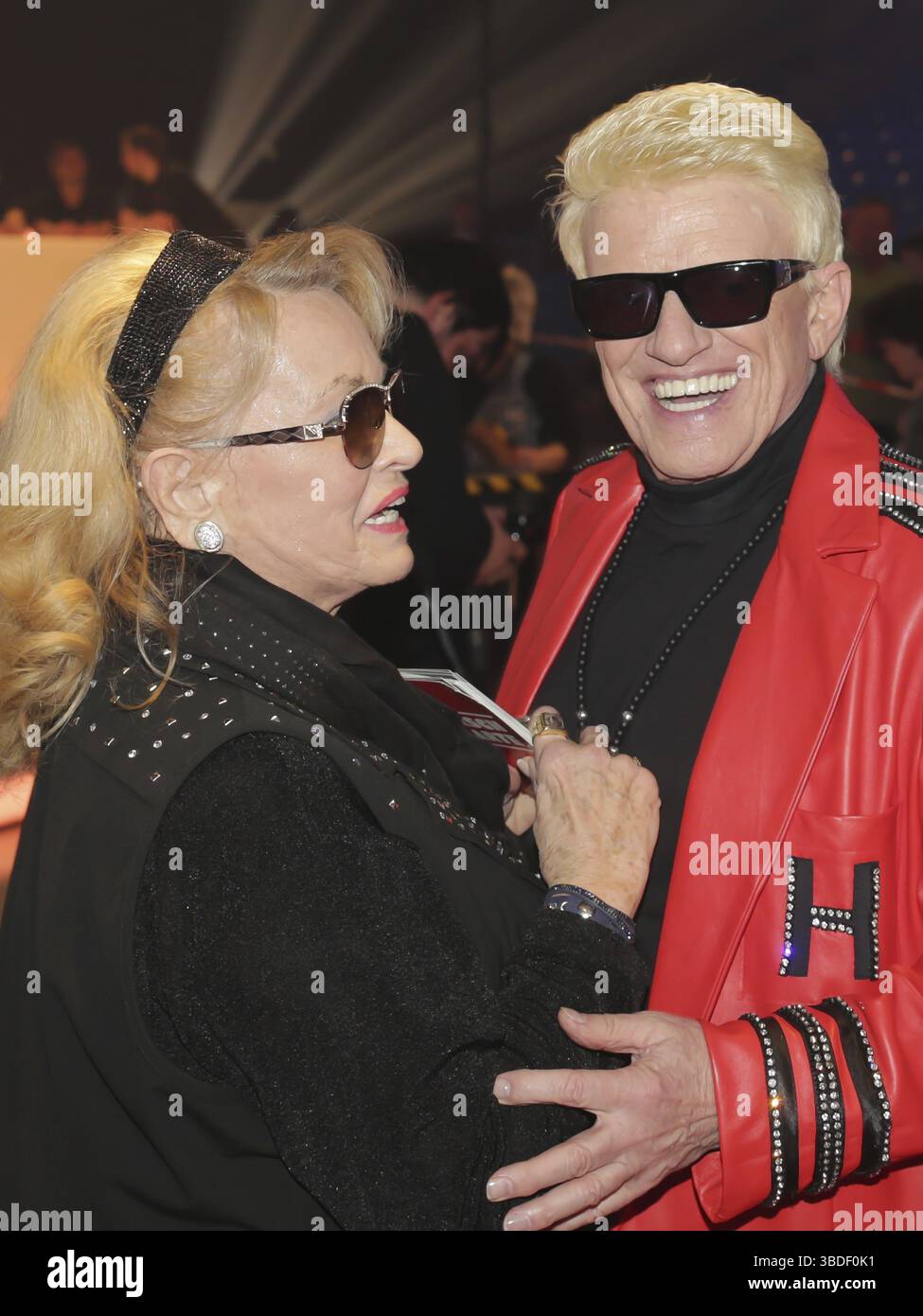 Heino und seine Frau Hannelore ARD TV Show das große Schlagerfest? Florian Silbereisen 19.4.16 Halle/S Stockfoto