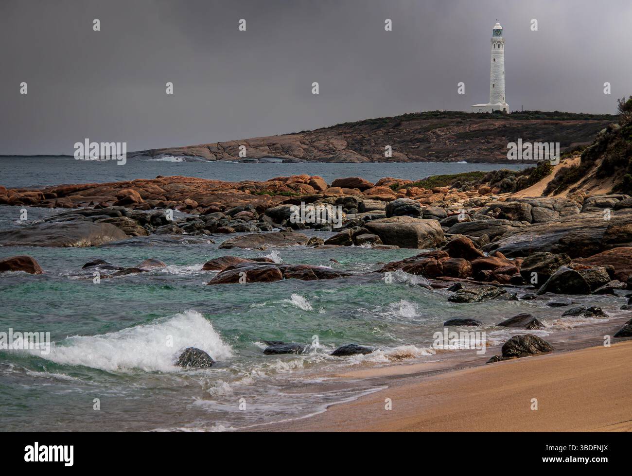 15. März 20250 Sturm Nähert Sich Cape Leeuwin Lighthouse 4 Stockfoto