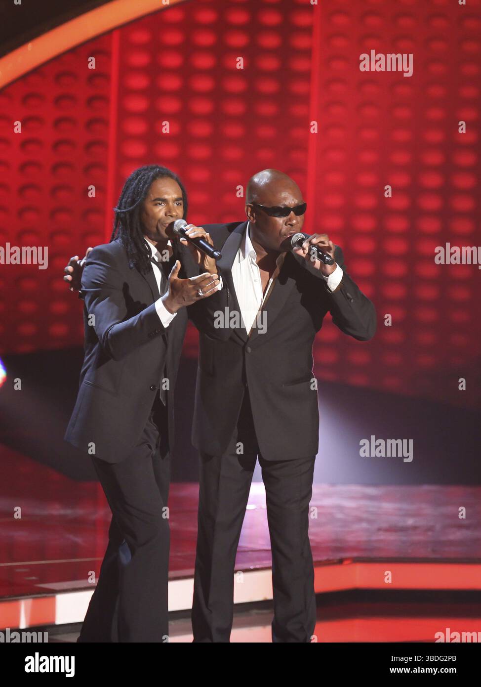 Fabrice Morvan und John Davis in der ZDF-TV-Show Stockfoto