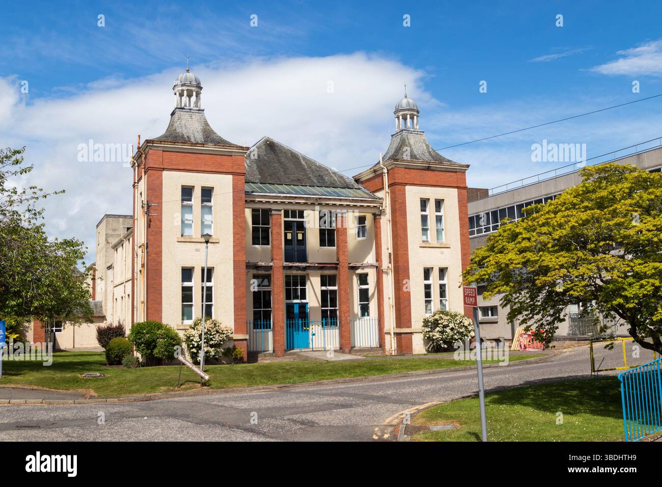 Perth Royal Infirmary Univeristy Teaching Hospital Scotland, Gebäude wird renoviert Stockfoto