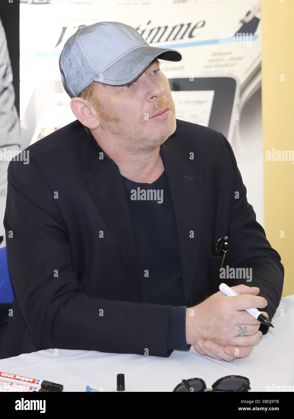Deutscher Schauspieler und Sänger Ben Becker bei einer Autogrammstunde auf 10.04.2017 Magdeburg Stockfoto