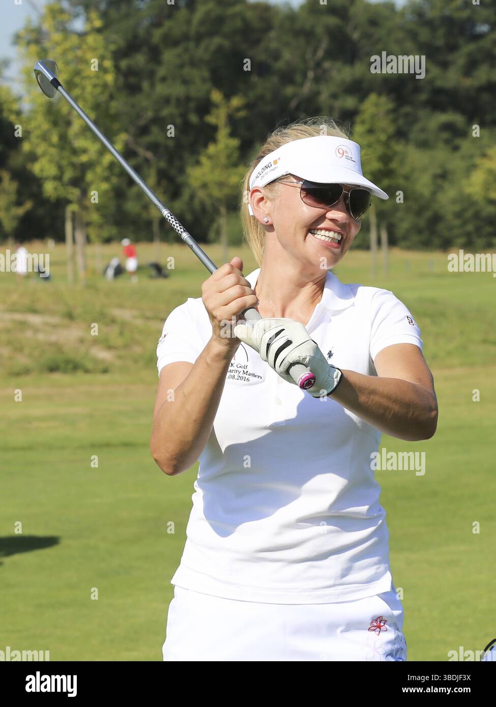 Deutsche Schauspielerin und Sängerin Anna Loos beim 9. GRK Golf Charity Masters 2016 Leipzig, deutsche Schauspielerin und Sängerin Anna Loos beim 9. GRK Golf Charity Stockfoto