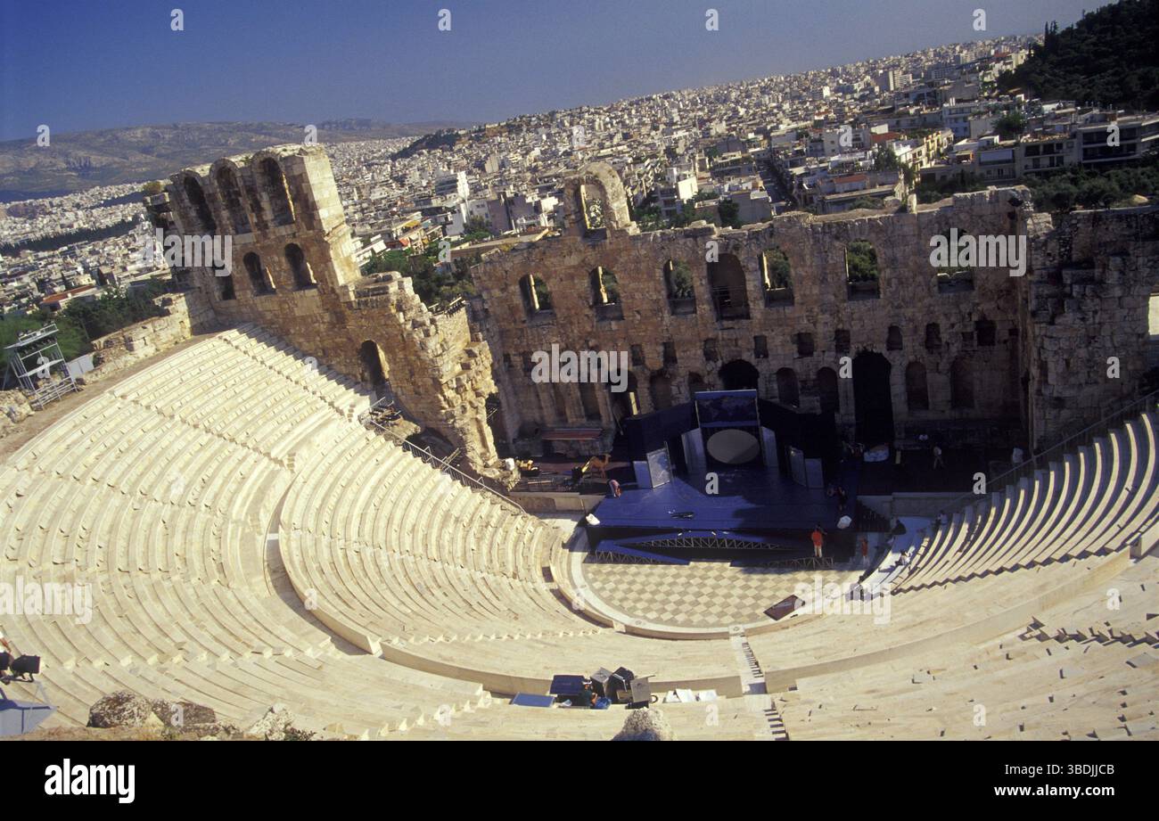 Odeon Herodes Atticus, Athen, Attika, Odeum, Atticus, Griechenland, Europa Stockfoto
