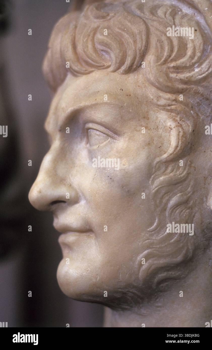 Nero-Statue, altes Korinth-Museum, altes Korinth, Nero-Statue, Griechenland, Europa Stockfoto
