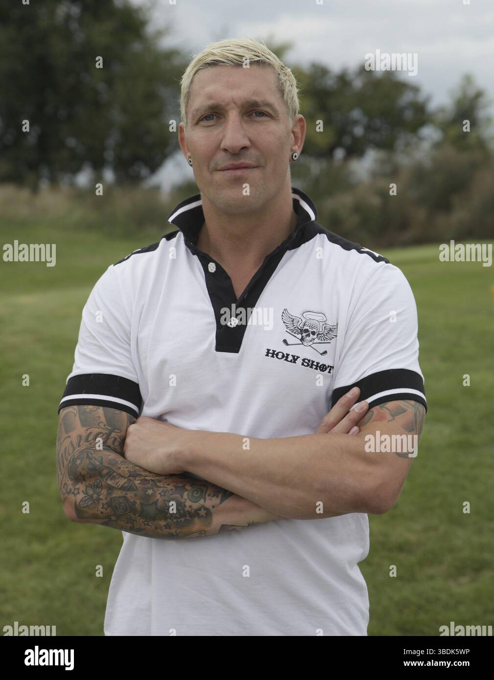 Ehemaliger Handballspieler Stefan Kretzschmar beim 7. GRK Golf Charity Masters 2014 in Leipzig Stockfoto