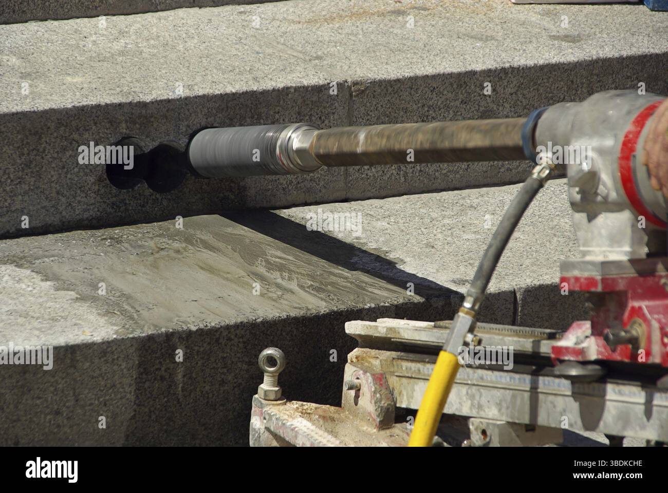 Kernbohren, Entkernung Stockfoto