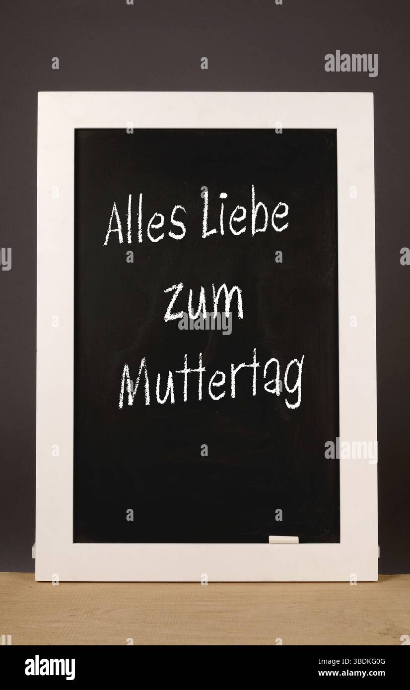 Deutscher Muttertag Hintergrund mit einer Tafel Stockfoto