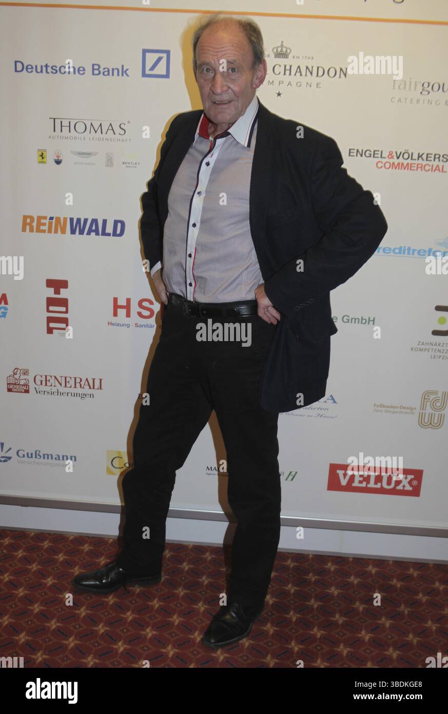 Deutscher Schauspieler Michael Mendl beim 6. GRK Golf Charity Masters 2013 in Leipzig, deutscher Schauspieler Michael Mendl beim 6. GRK Golf Charity Masters 2013 in Stockfoto