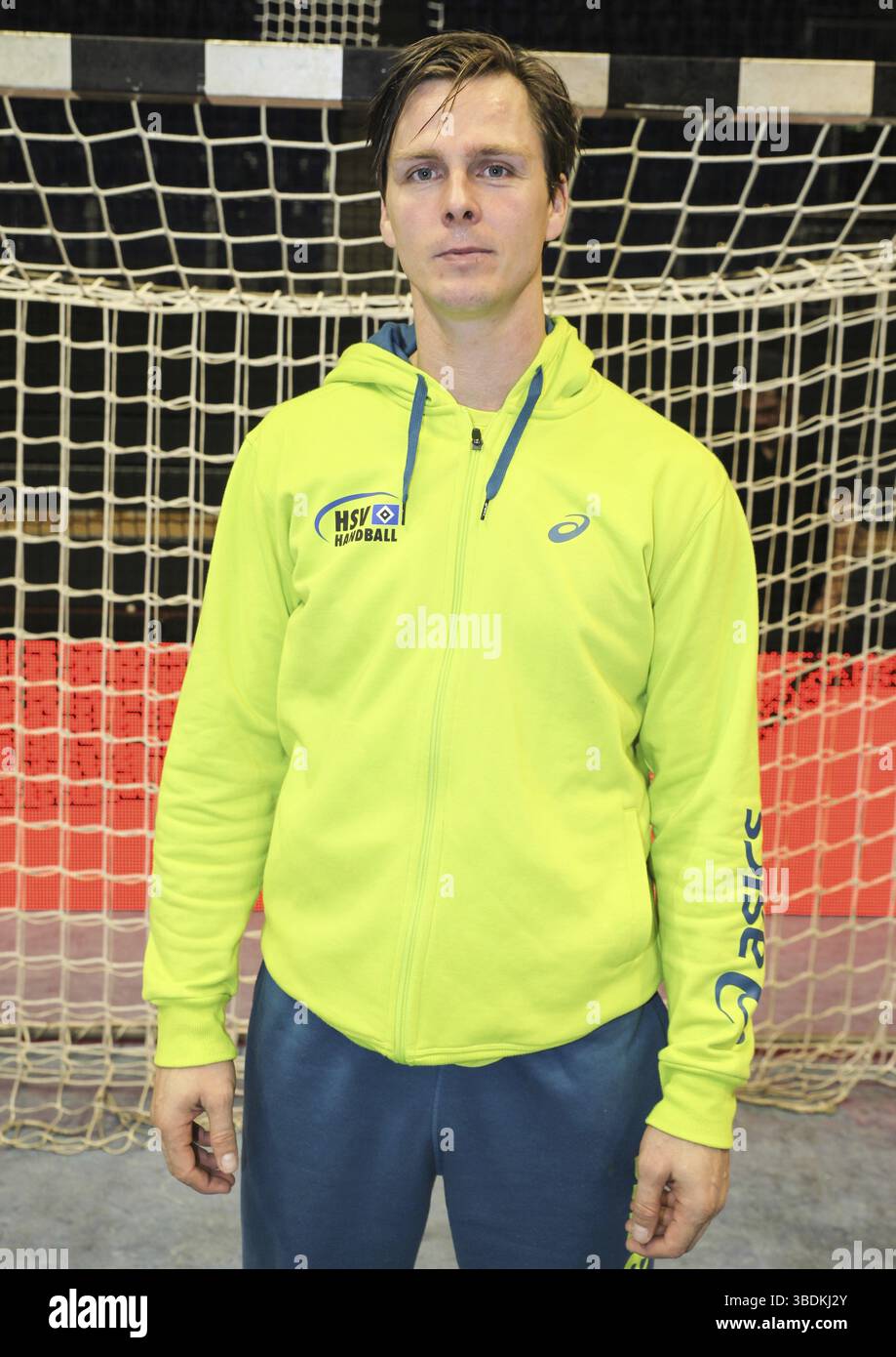 Dänischer Handballspieler Hans Lindberg HSV Handball DHB HBL DKB Handball-Bundesliga Saison 2015/16, dänischer Handballspieler Hans Lindberg HSV Handball DH Stockfoto