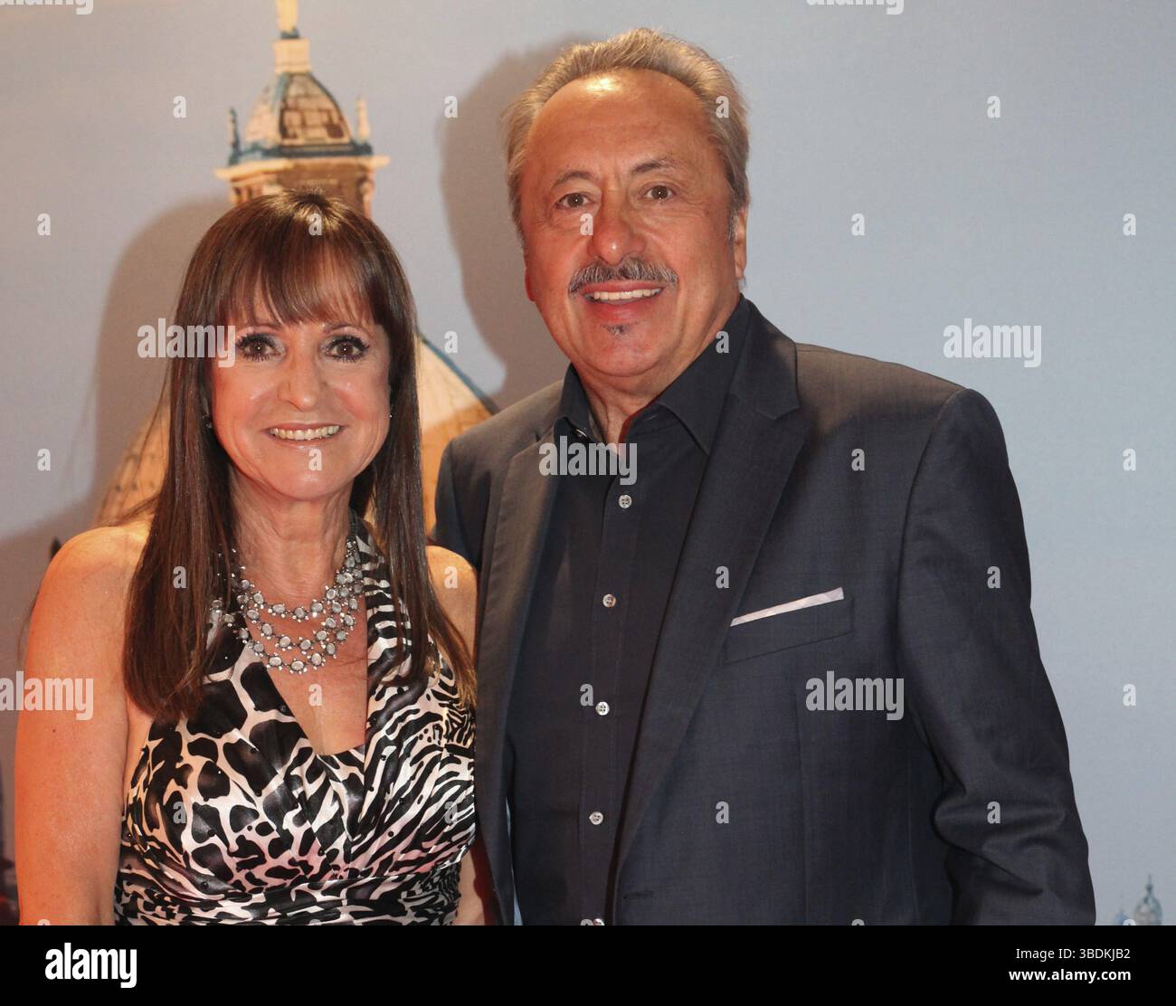 Wolfgang Stumph mit seiner Frau Christine beim 8. GRK Golf Charity Masters 2015 in Leipzig Stockfoto