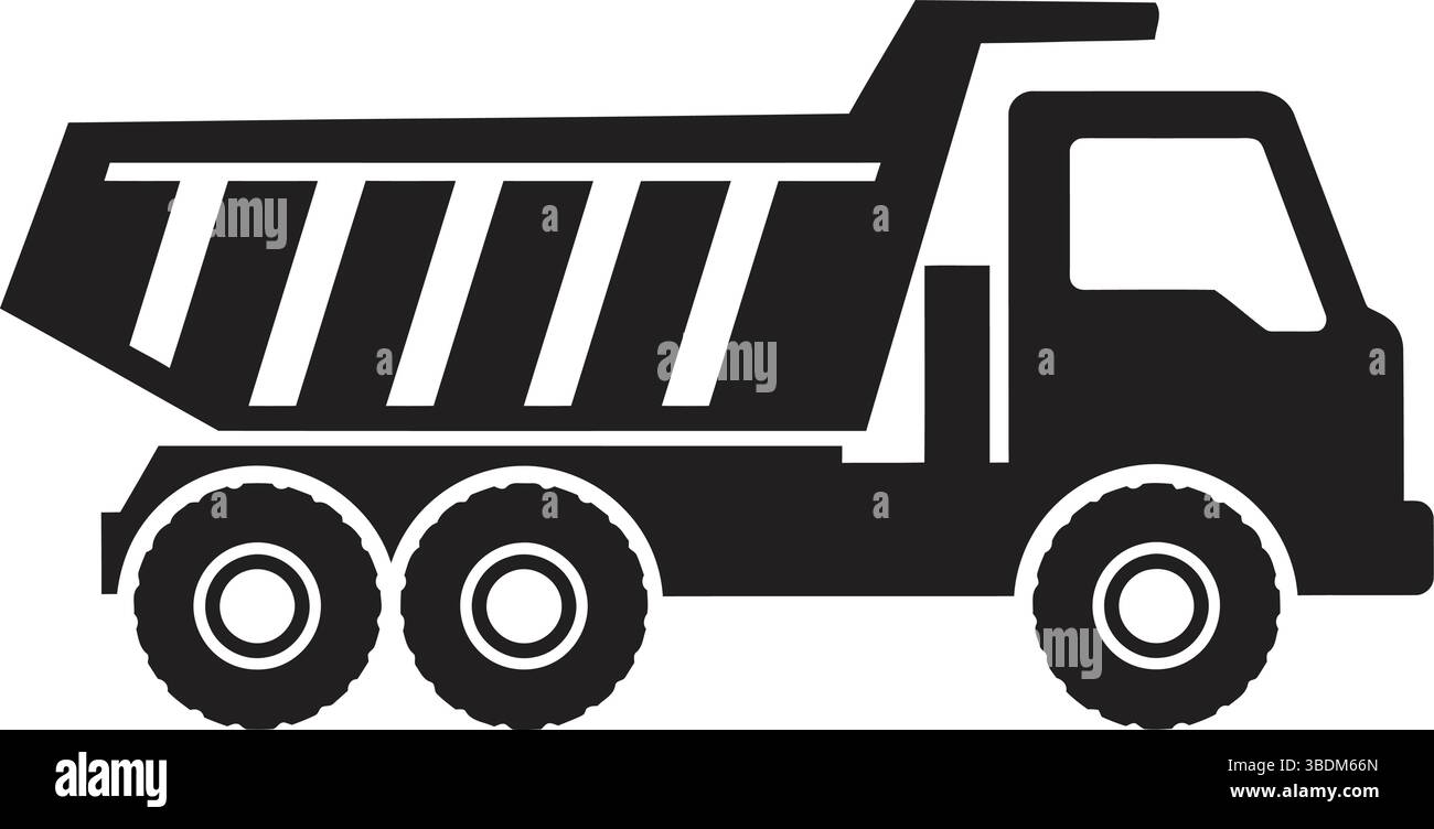 Silhouette eines Muldenkippers Stock Vektor