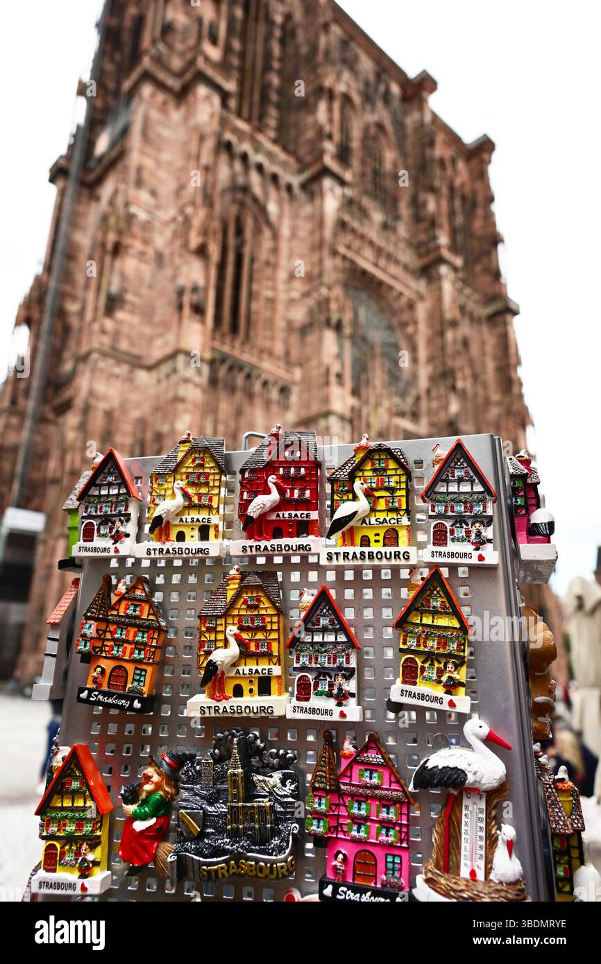 Cathedrale Notre Dame de Strasbourg Stockfoto