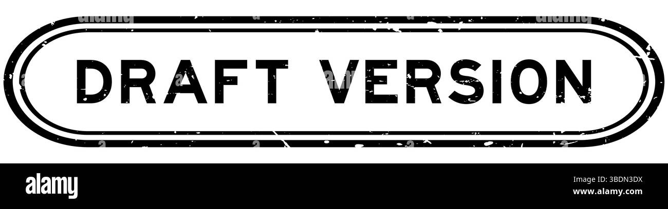 Grunge schwarze Entwurfsversion Wort Gummisiegelstempel auf weißem Hintergrund Stock Vektor