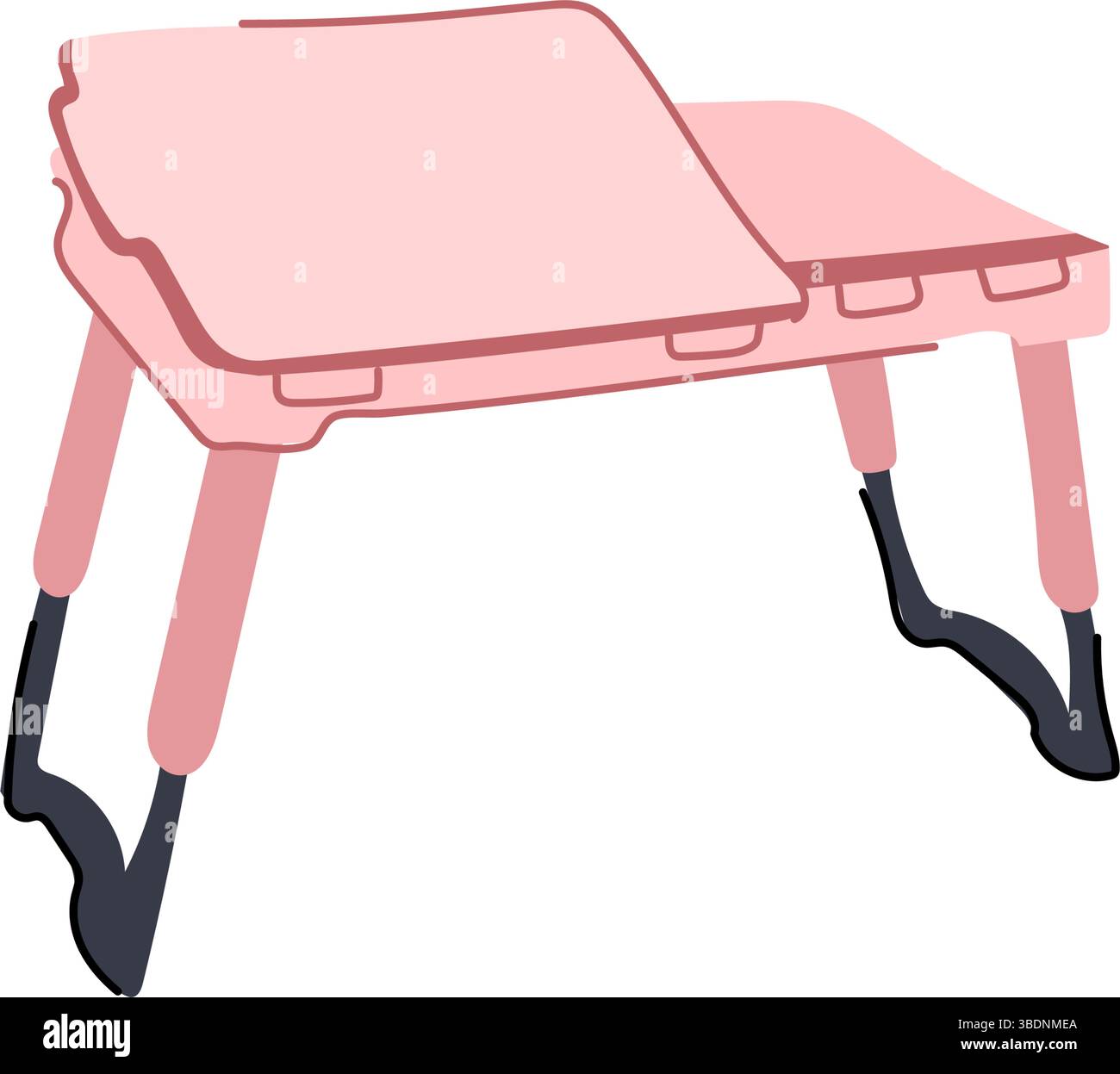 Robuste tragbare Laptopschreibtisch Cartoonvektor-Illustration Stock Vektor