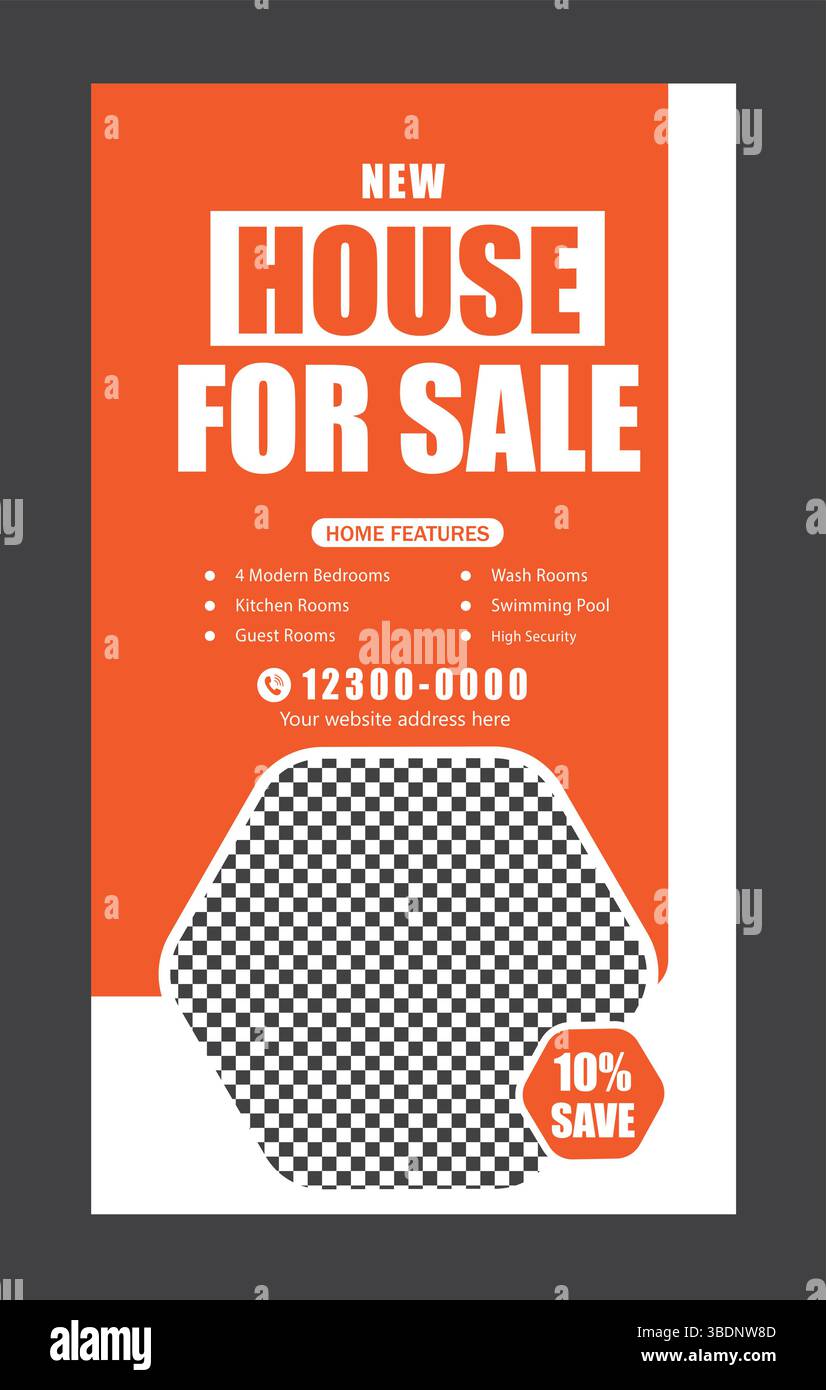 Real Estate instagram Story Stock Vektor