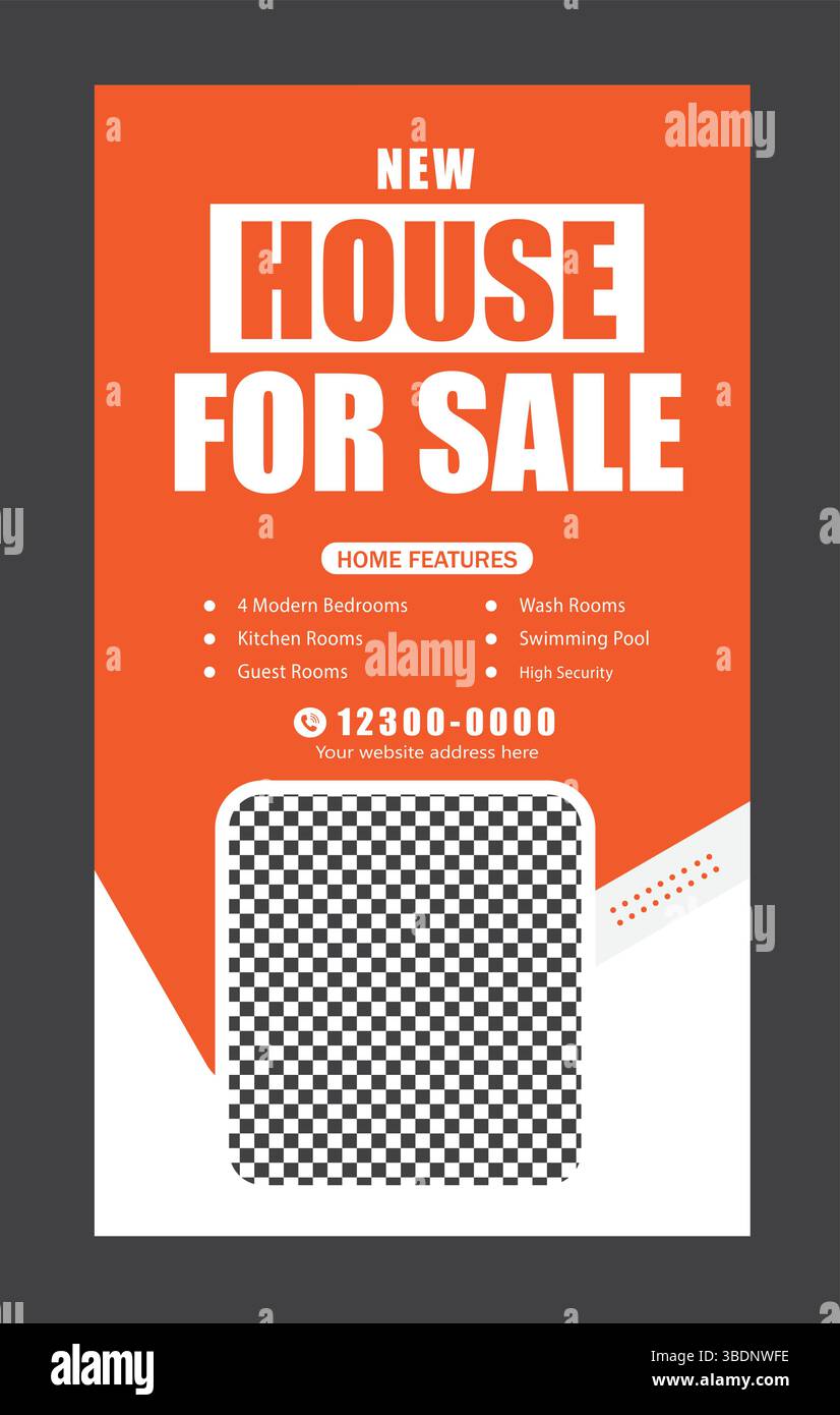 Real Estate instagram Story Stock Vektor