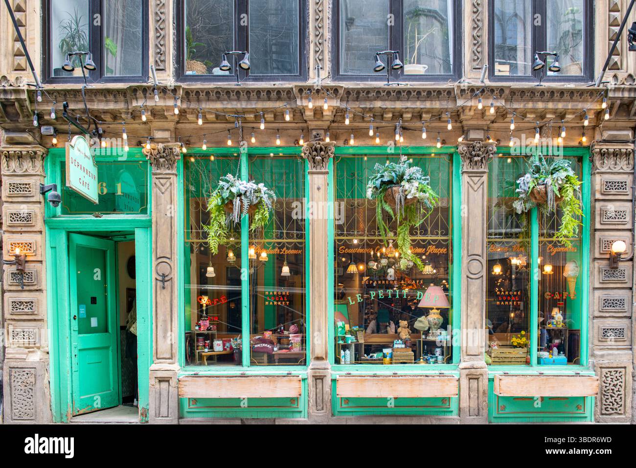 Le Petit Dep Restaurant in Montreal, Cana 79 Saint-Paul St W, Montreal, Quebec H2Y 1Z5 Kanada Stockfoto