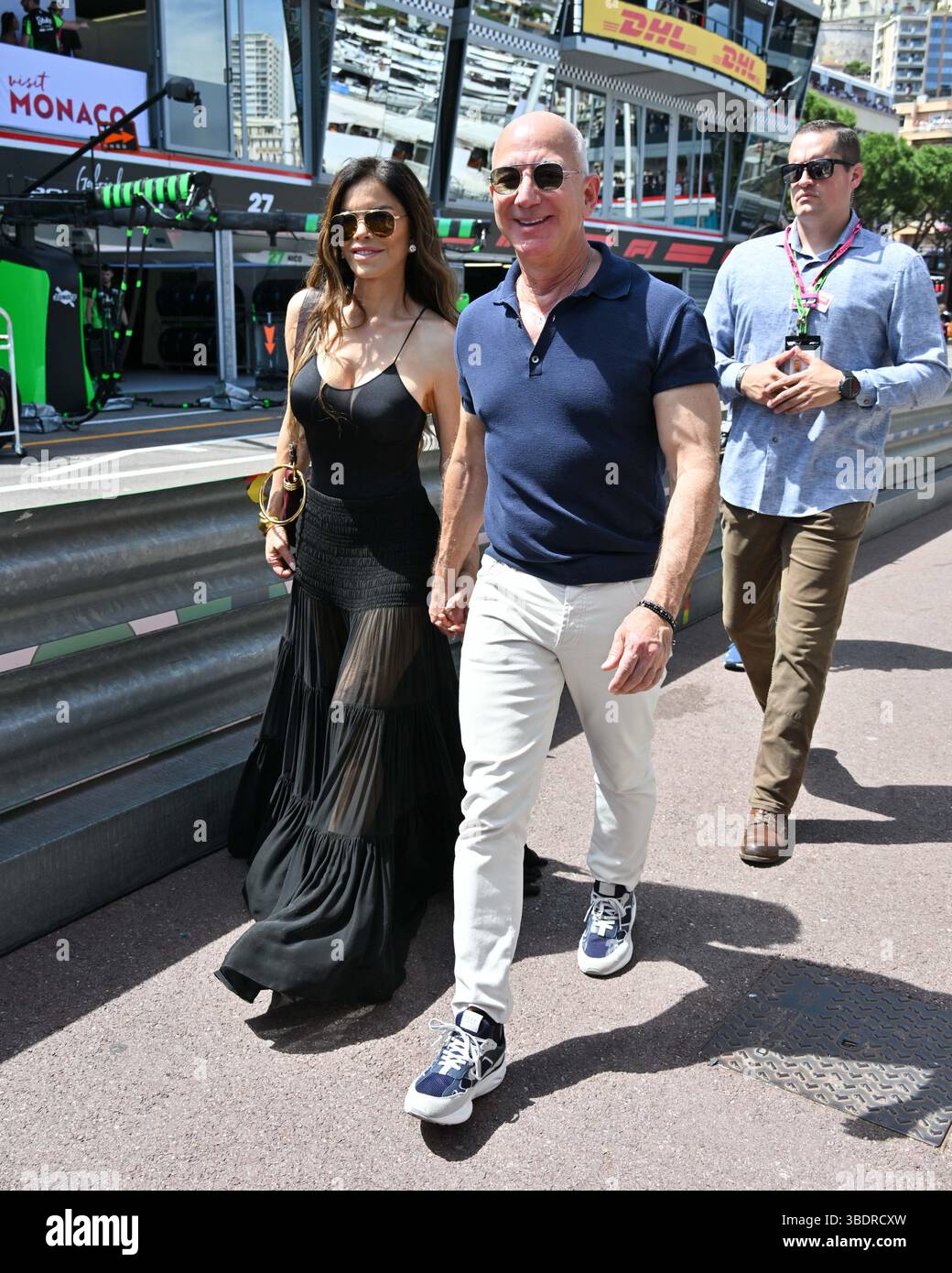 Monaco, Jeff Bezos und Lauren Sanchez beim Monaco GP 2025. Foto: Jeff Bezos und Lauren Sanchez Stockfoto