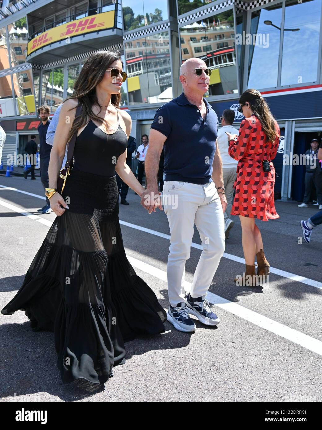 Monaco, Jeff Bezos und Lauren Sanchez beim Monaco GP 2025. Foto: Jeff Bezos und Lauren Sanchez Stockfoto