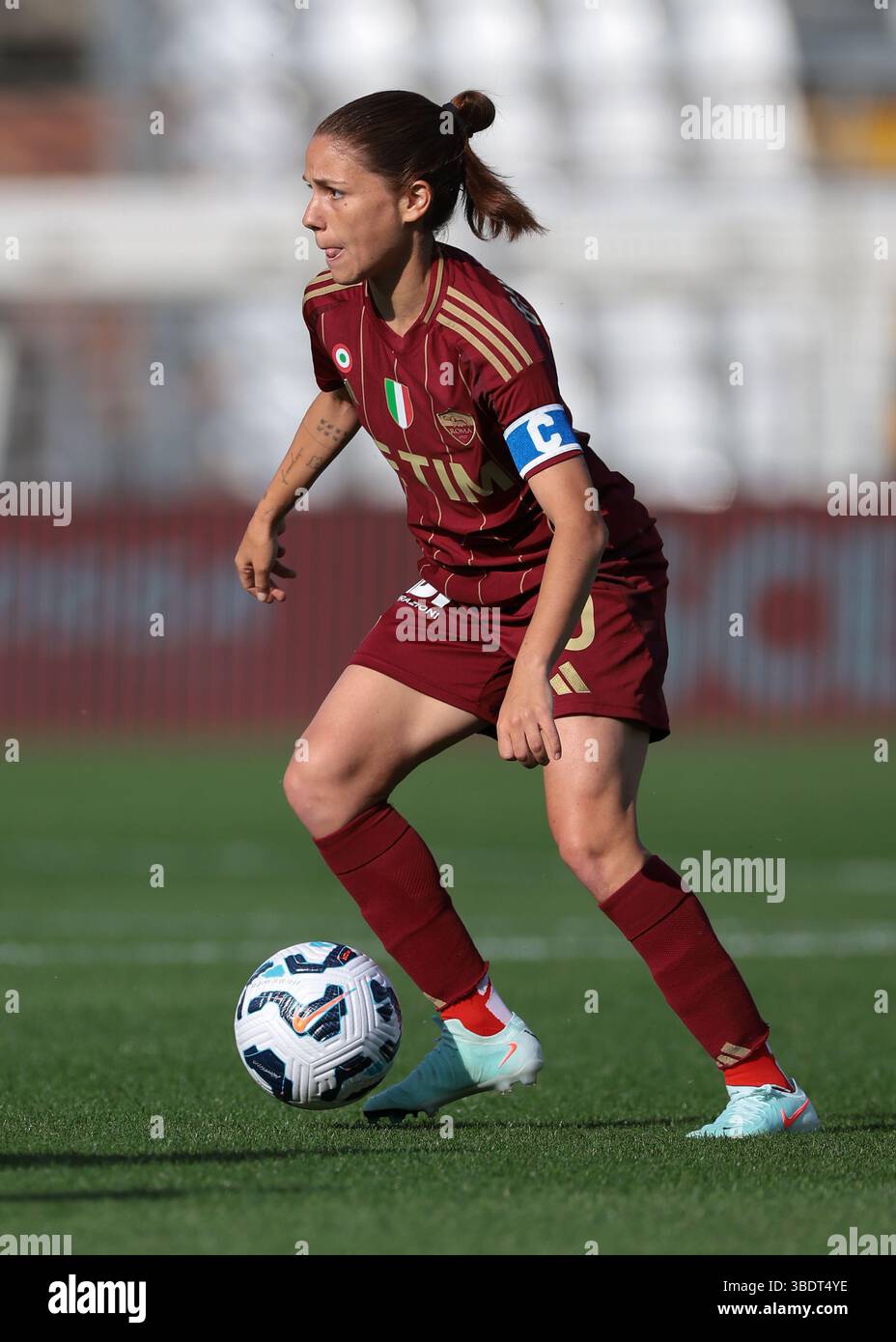 Como, Italien. Mai 2025. Manuela Giugliano von AS Roma während des Endspiels Juventus gegen AS Roma Coppa Italia im Stadio Giuseppe Sinigaglia, Como. Der Bildnachweis sollte lauten: Jonathan Moscrop/Sportimage Credit: Sportimage Ltd/Alamy Live News Stockfoto