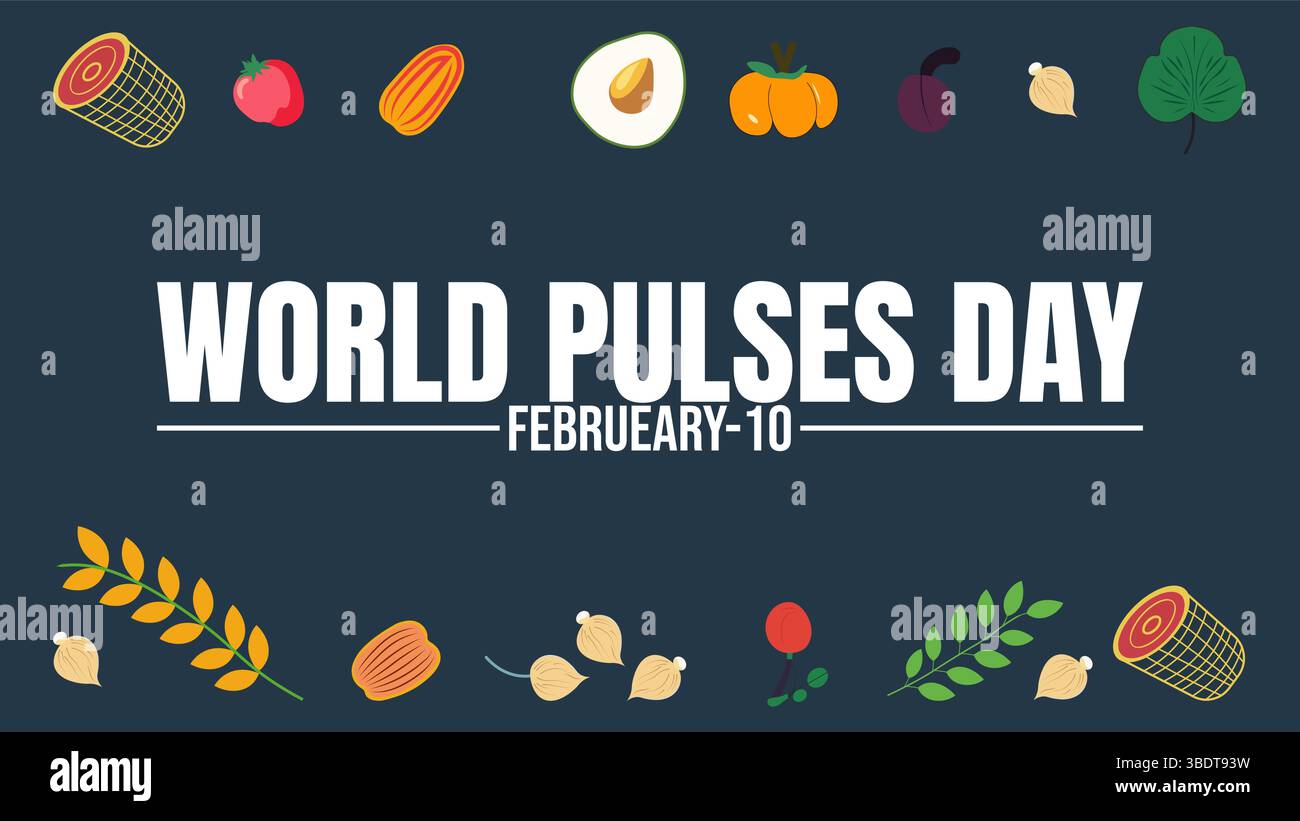 World Pulses Day: Die Kraft nahrhafter und nachhaltiger Lebensmittel feiern Stock Vektor