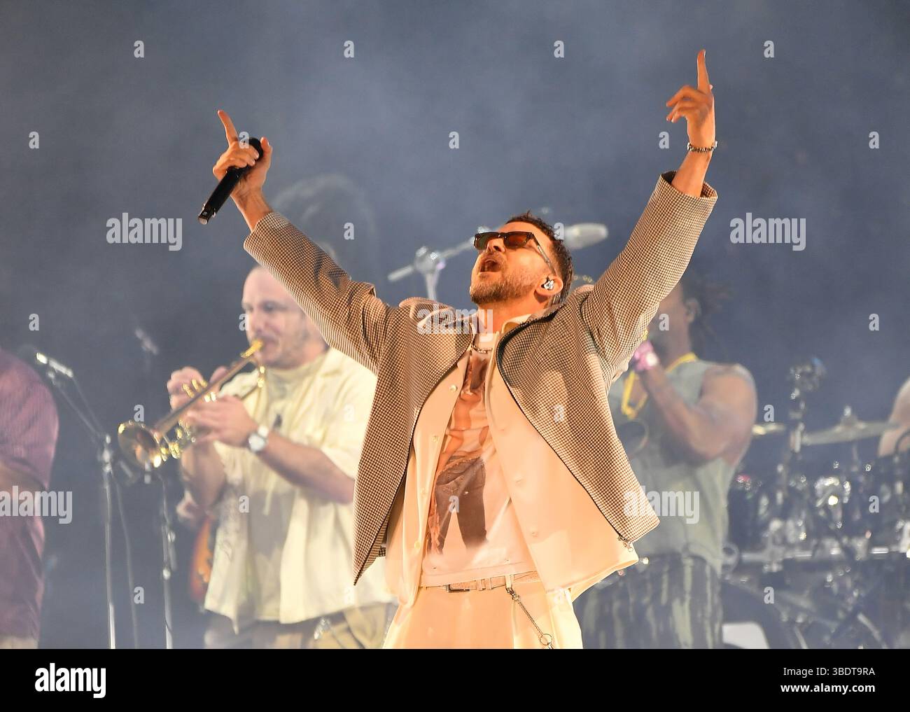 Justin Timberlake tritt am 2. Tag des BottleRock Napa Valley Music Festivals auf der Napa Valley Expo am 24. Mai 2025 in Napa, Kalifornien auf./MediaPunch Stockfoto