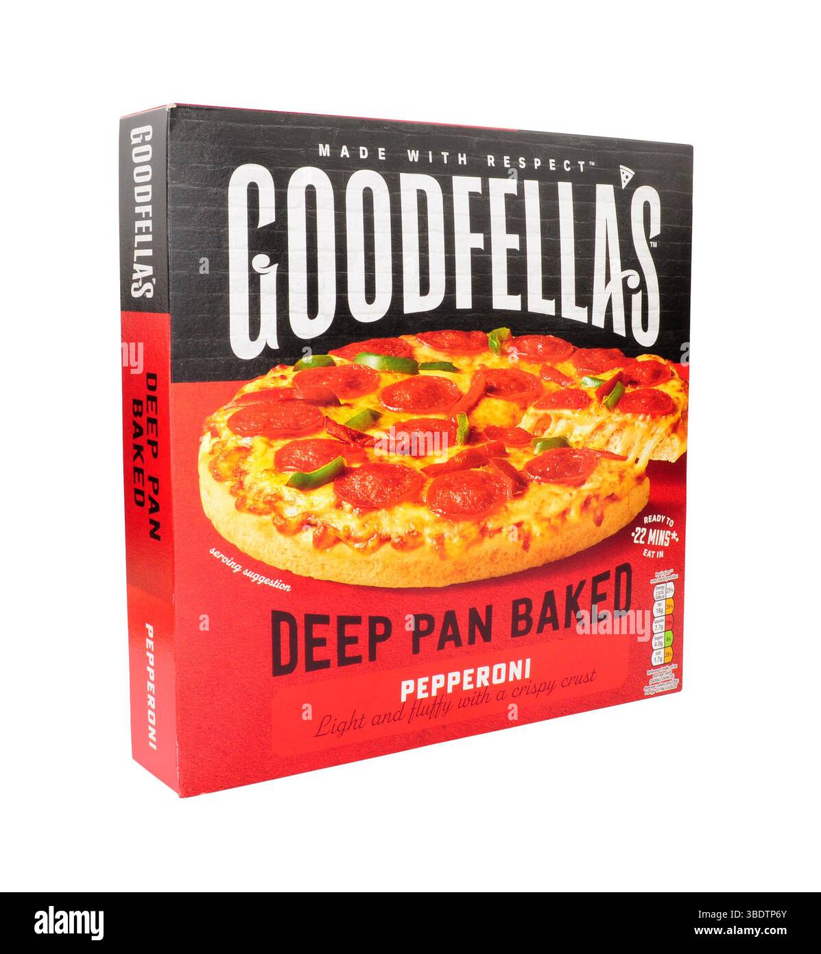 Goodfella's tiefgefrorene Paprika-Käse-Pizza Stockfoto