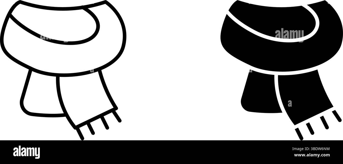 Schal-Symbol. Passend für Mode- oder Wintermotive. Stock Vektor