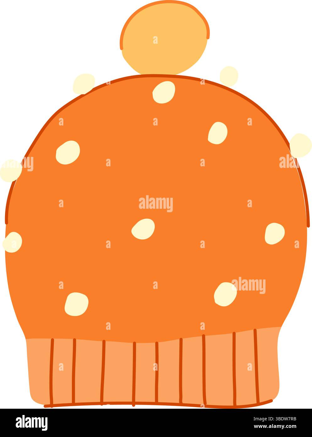 Grobe Wintermütze stricken Zeichentrickvektor Illustration Stock Vektor