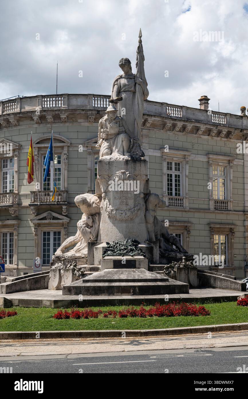 Wunderschöner Blick auf das Monument Avenida da Liberdade Stockfoto