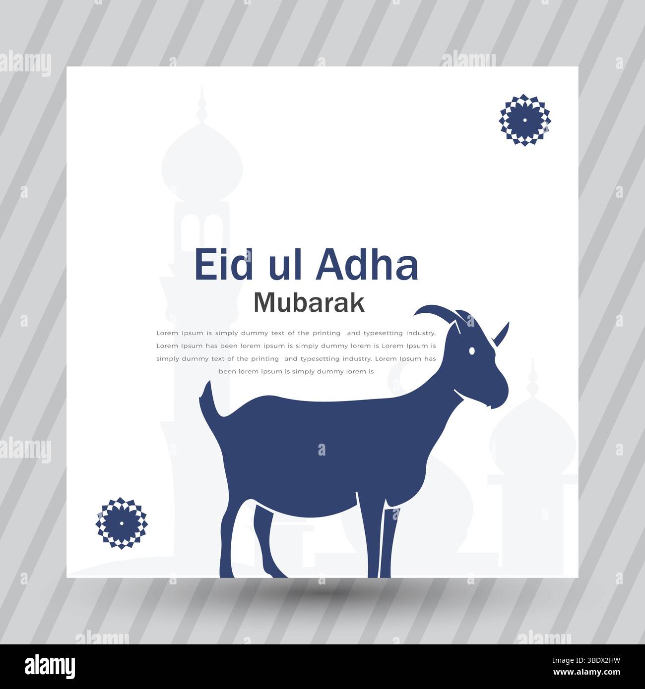 EID-ul-Adha Mubarak Grafikkartendesign Stock Vektor