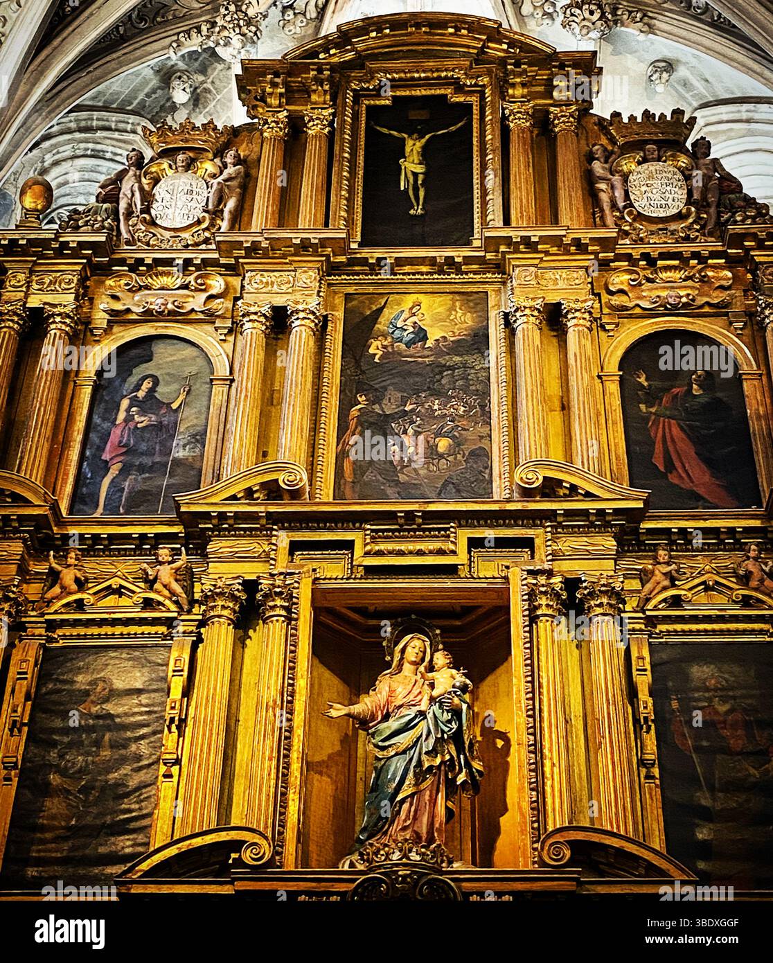 Hauptaltar des Monasterio de La Cartuja de Santa María de la Defensión, Jerez de la Frontera Stockfoto